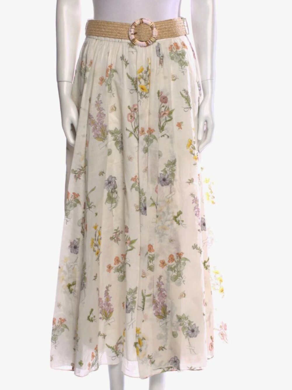 NWT: Zimmermann Floral Print Midi Length Skirt (size 1)